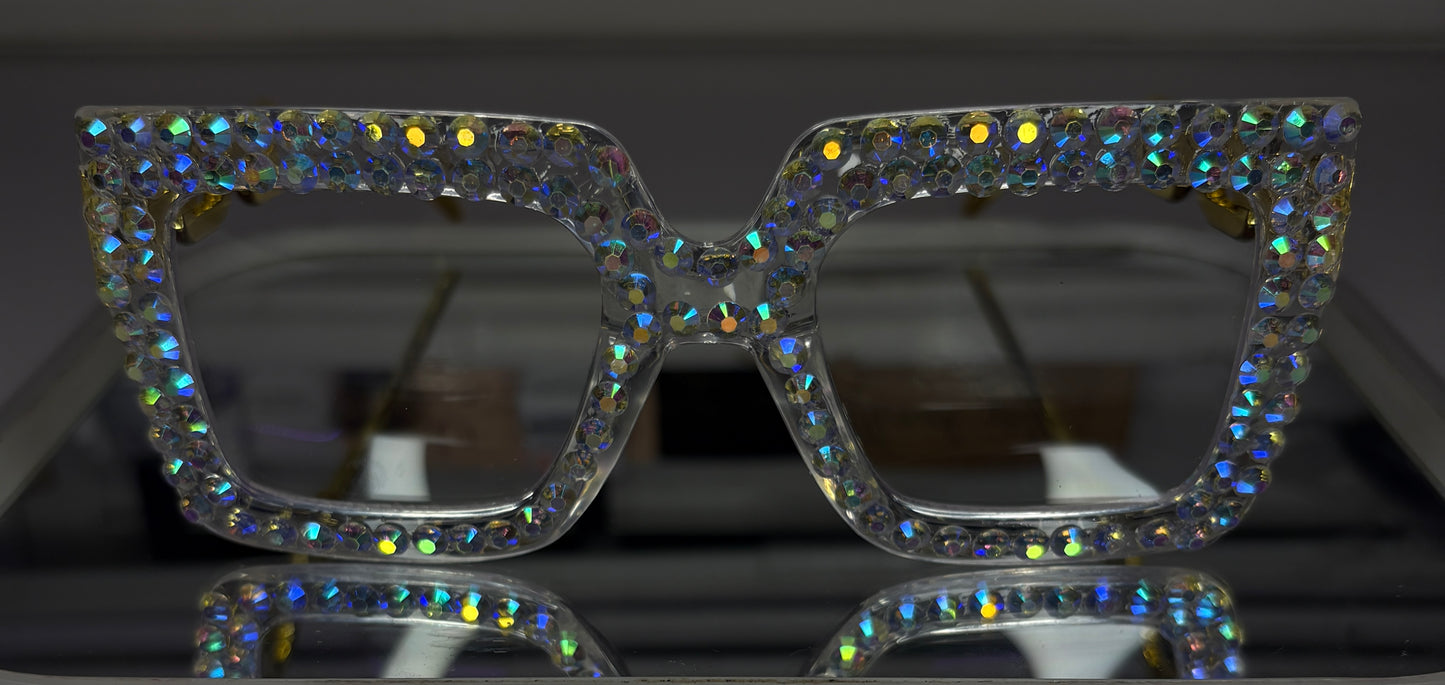 Clear Rhinestone Glasses