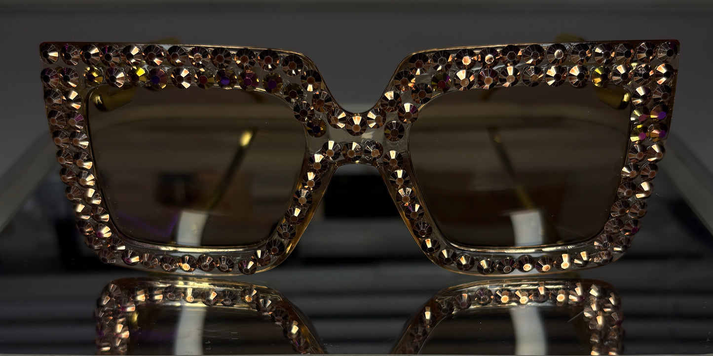 Cinnamon Rhinestone Glasses