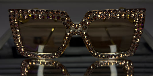 Cinnamon Rhinestone Glasses