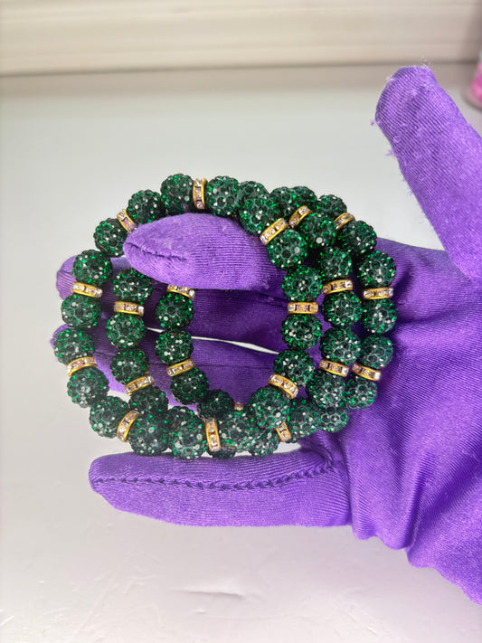 Glittery Grass Green