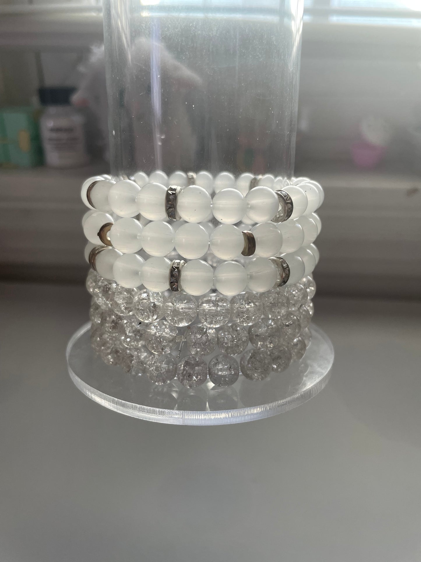 White/Clear Stacked Set