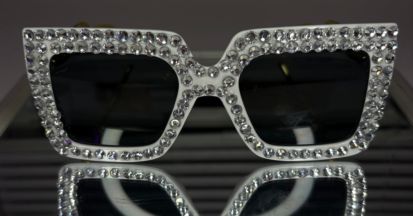 Silver Rhinestone Glasses