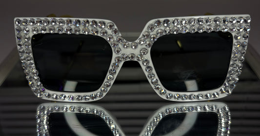 Silver Rhinestone Glasses